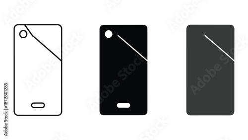 Simple smartphone illustration set in various styles
