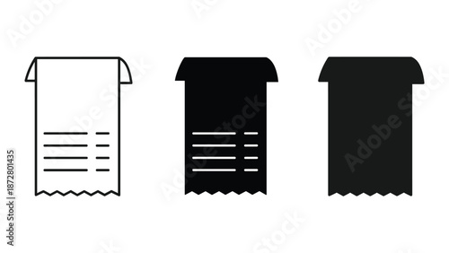 Simple black and white illustration of a packet of popcorn