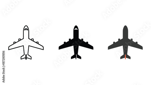 Three airplanes flying in formation illustration