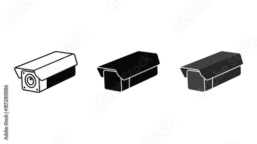 Cctv camera housing unit illustration