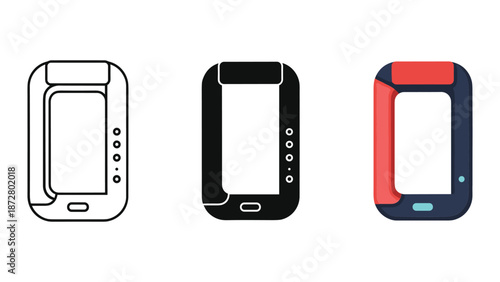 Smartwatch designs with different color options and features