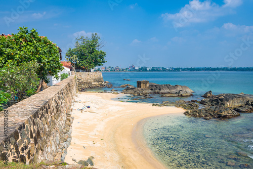 Galle Fort beach on Sri Lanka island
