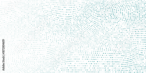 Abstract Mesh Rectangle Vector Gradient Blue Color Halftone Background Staggered Dots Simple