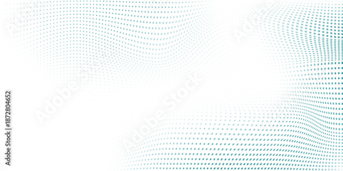 Vector Mesh Rectangle Vector Gradient Blue Color Halftone Background Staggered Dots Art Modern