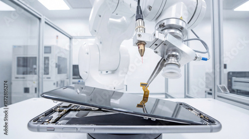 Automated Robotic Arm Disassembling Smartphone for Precision E-Waste Recycling in Cleanroom
