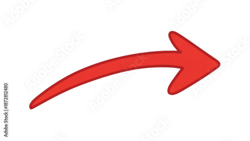 A red arrow pointing to the right against a white background
