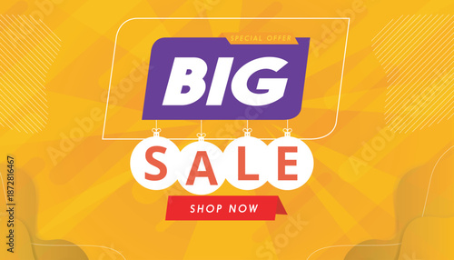 Big sale special offer banner background for online shopping and marketing