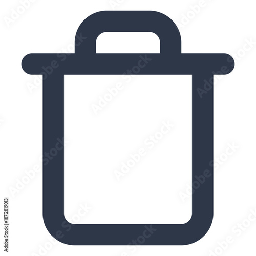 Trash Delete Remove Icon Line Art Vector UI UX Web App Mobile Garbage Bin Discard 24x24 SVG