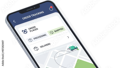 Smartphone Screen Showing Digital Map Navigation and Route Planning Interface.