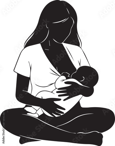 Mother nurturing infant