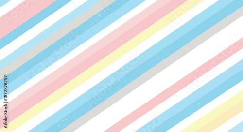 Pastel colored diagonal stripes on white background pattern
