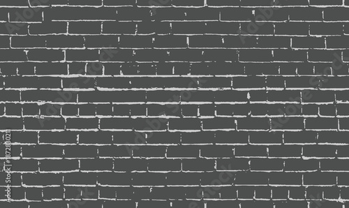 Bricks and stones masonry texture. Abstract seamless brick wall black background. Wallpaper interior and exterior design. Vector