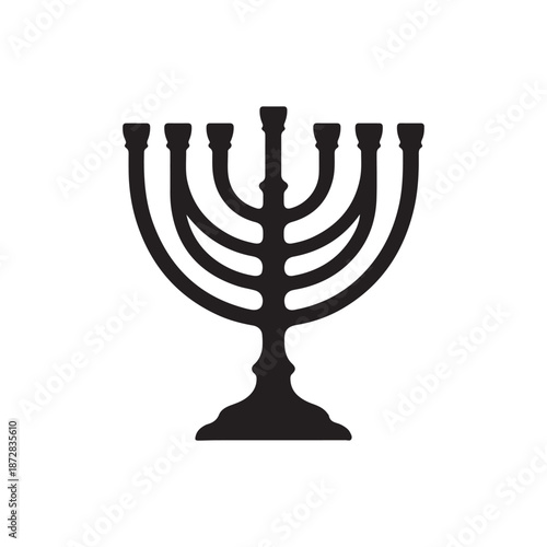 Menorah silhouette vector illustration