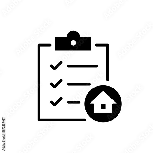 不動産のリストをモチーフにしたアイコン