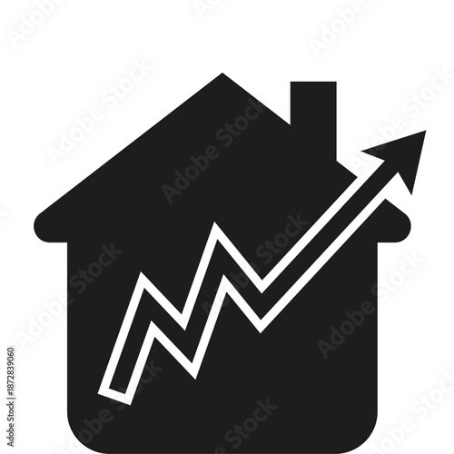 Housing Market Growth Concept with Arrow