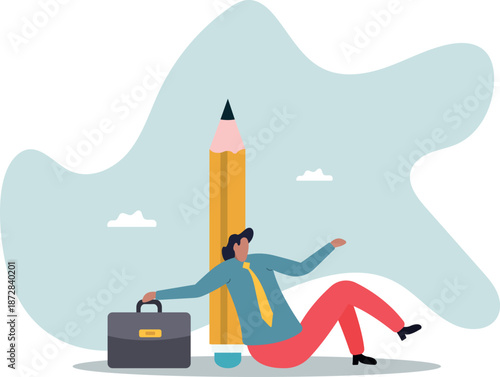 Creative thinking, creativity or imagination to get idea or solution to solve problem, inspiration or education,about a man and his life.