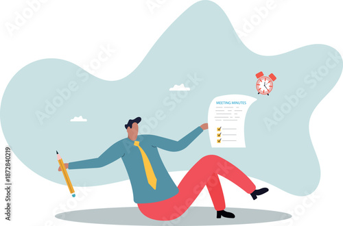 Meeting minutes, lecture summary or meeting conclusion document, effective writing for discussion plan,about a man and his life.