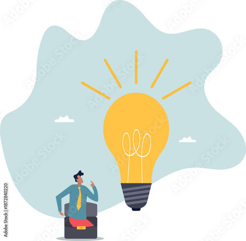 Think big, aspiration to win and success in business, big idea from creativity and imagination to overcome fear.about a man and his life.