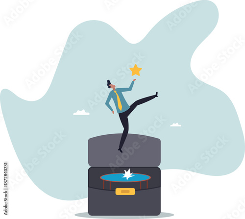 Reach success, improvement or career development, business tools advantage to reach goal or target,about a man and his life.