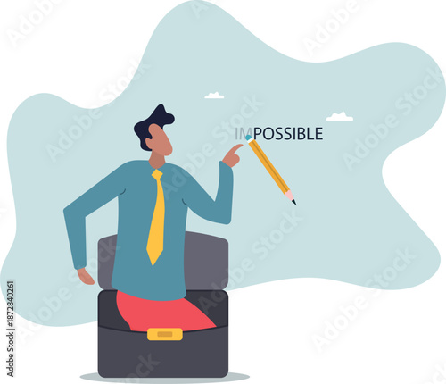 Make it possible, erase im word from impossible and believe we can do it, challenge or hope to overcome difficulty and achieve success .about a man and his life.