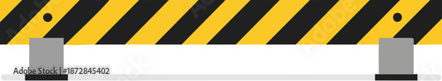 Yellow and Black Striped Barrier