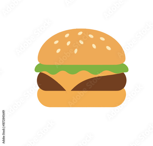 Hamburger with Sesame Bun.