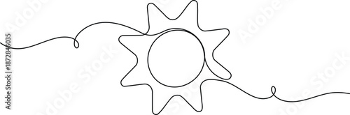 Business optimization gear wheel icon and sign continuous one line drawing on white background minimalist mechanism service motion symbol outline vector illustration