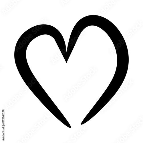 Heart line art illustration minimalist vector symbol