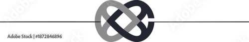 Abstract knot infinity symbol design element