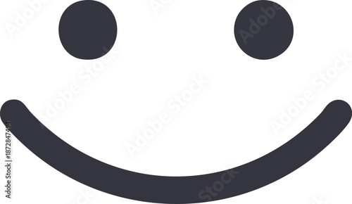 Simple smiling face icon Positive emotion