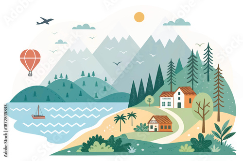 Travel Recovery and Resilient Tourism Global Concept.eps