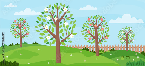 apple garden blossom