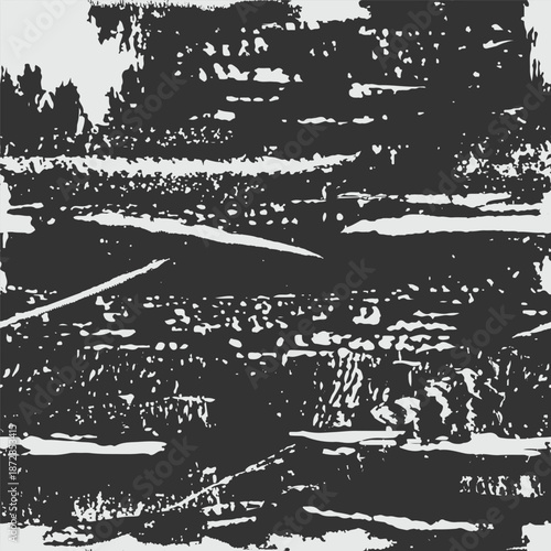 Seamless square grunge effect frame. Overlay effect for creating aging and shabby effects. Monochrome design element. Vector dirty background