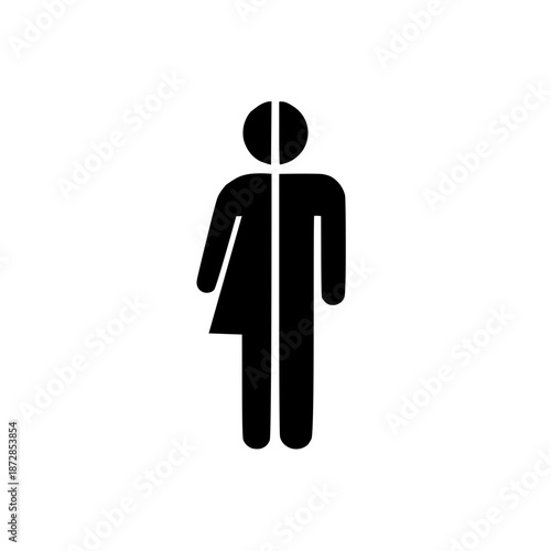 Restroom Sign Gender Neutral Silhouette