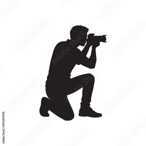 Photographer Silhouette Taking Photo
Professional Photographer Camera Silhouette
Kneeling Photographer Silhouette