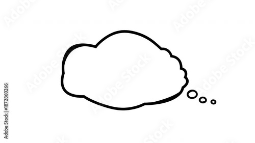 Talk Thinking cartoon cloud doodle bubble animation