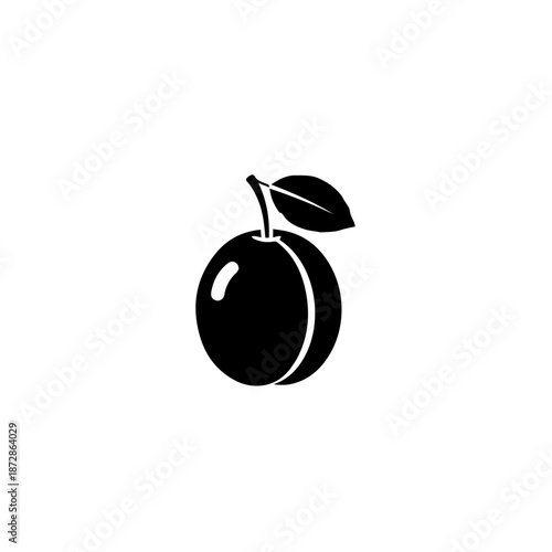 Simple plum illustration