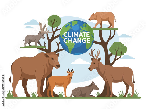 Climate Change Impact Wildlife's Struggle for Survival. A Call to Action for Environmental Preservation