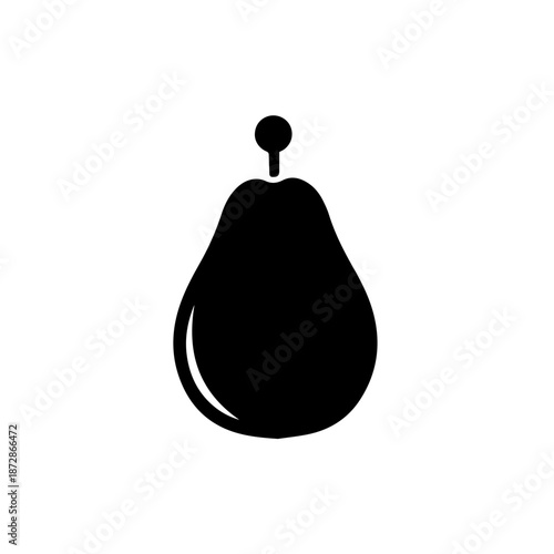 Simple black teardrop