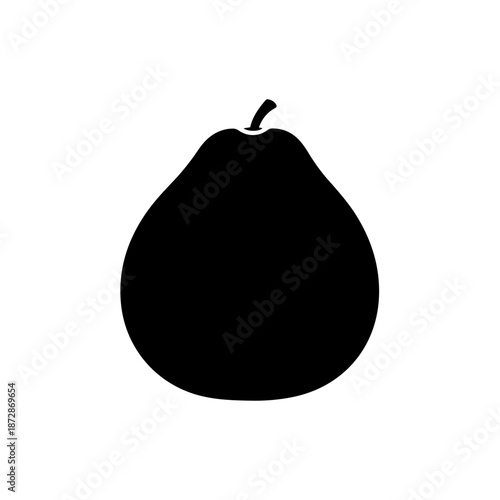 Silhouette of a single fig