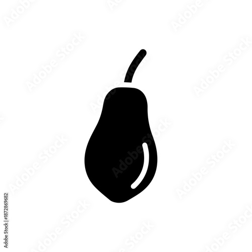 Single pear illustration