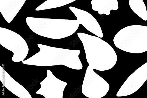 Abstract black and white pattern. For use in graphics. Minimalist illustration for printing on wall decorations