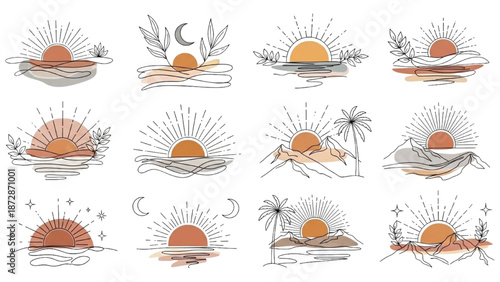 Bohemian Abstract Sunsets and Landscapes Collection