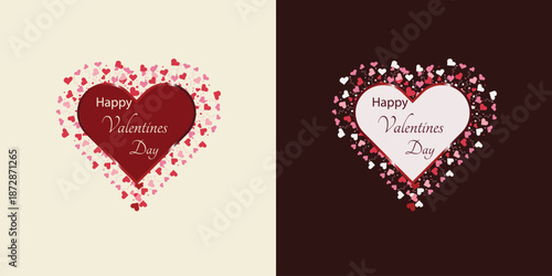 Print Happy Valentine’s Day Heart Design with Romantic Background gift card.