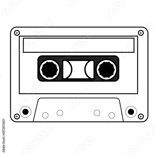 Cassette Tape Vector Clipart,Music ,Audio Cassette Tape Clipart Little Music