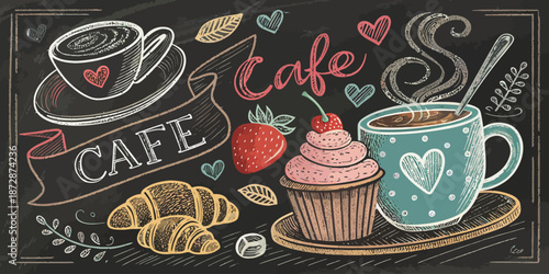 Hand Drawn Doodle Style Combination of Ink and Chalk Illustration Bundle with Creative Artistic Elements for Journaling and Scrapbooking