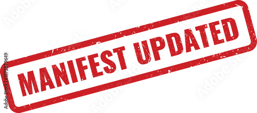 Important Manifest Updated Red Rubber Stamp Seal Indicating Successful Information Change Confirmation