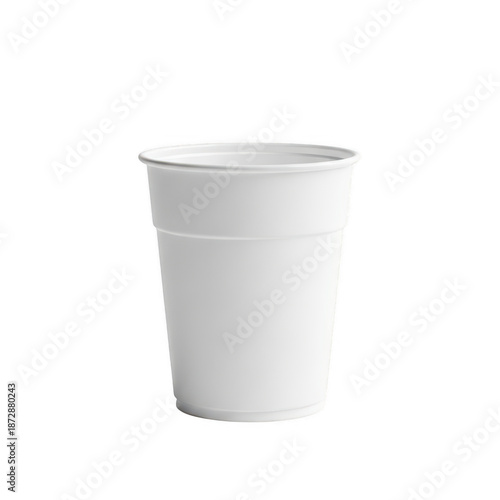 Wallpaper Mural Single white plastic cup isolated on transparent background Torontodigital.ca