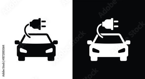 Police car vector icon set flat design illustration - icon set in line, solid and filled outline style, Flat Vector icon, icon, Editable stroke icon, Modern icon collection