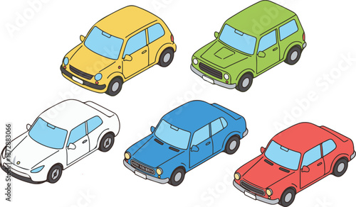 car vector set car vehicle transport Car symbols frontal car icon